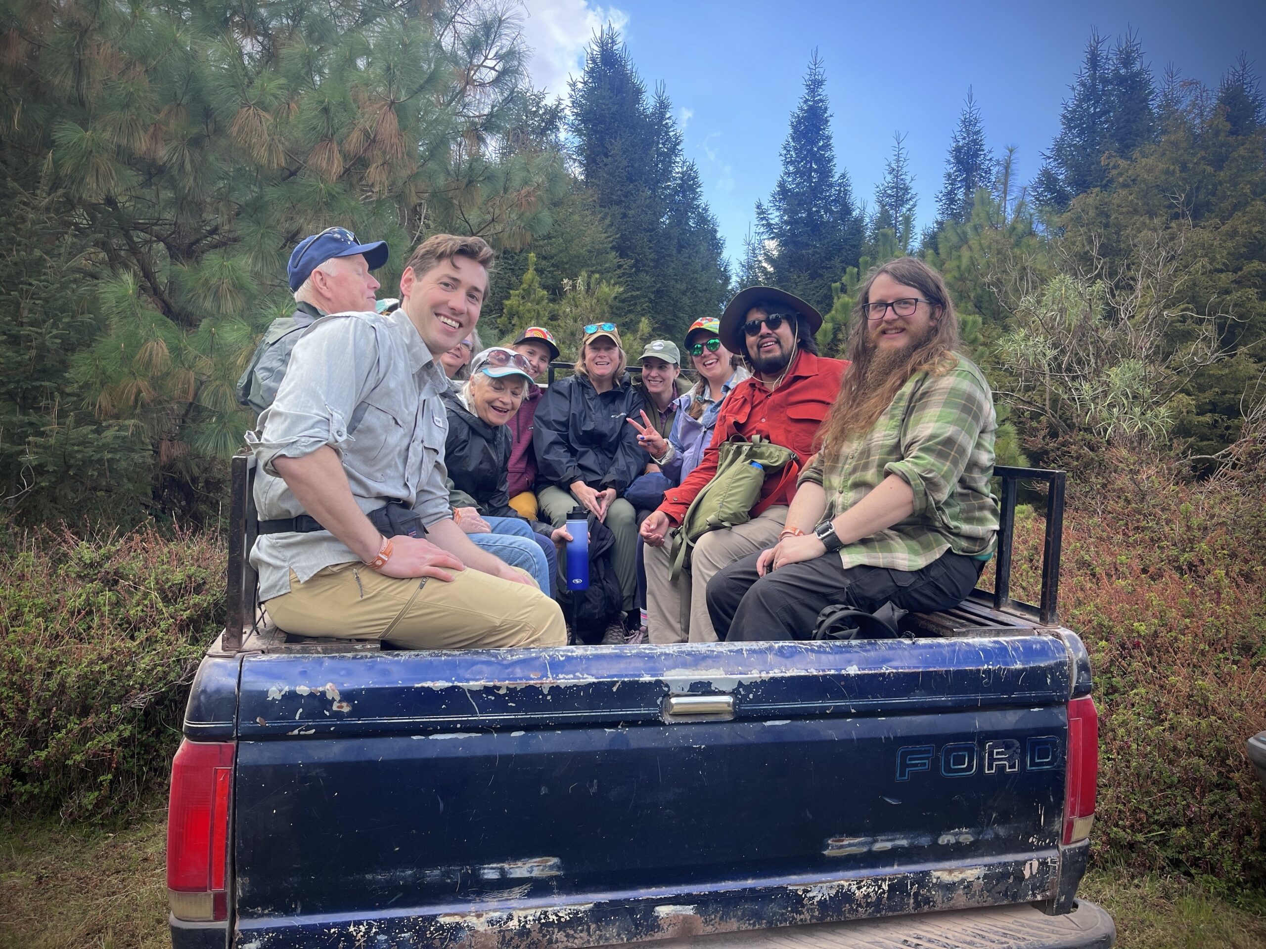 What Oklahoman doesn't love a ride in the back of a pickup truck? It took several modes of transportation and we had lots of laughs in route to the remote monarch sanctuaries. © Stefanie Leland / Oklahoma Monarch Society